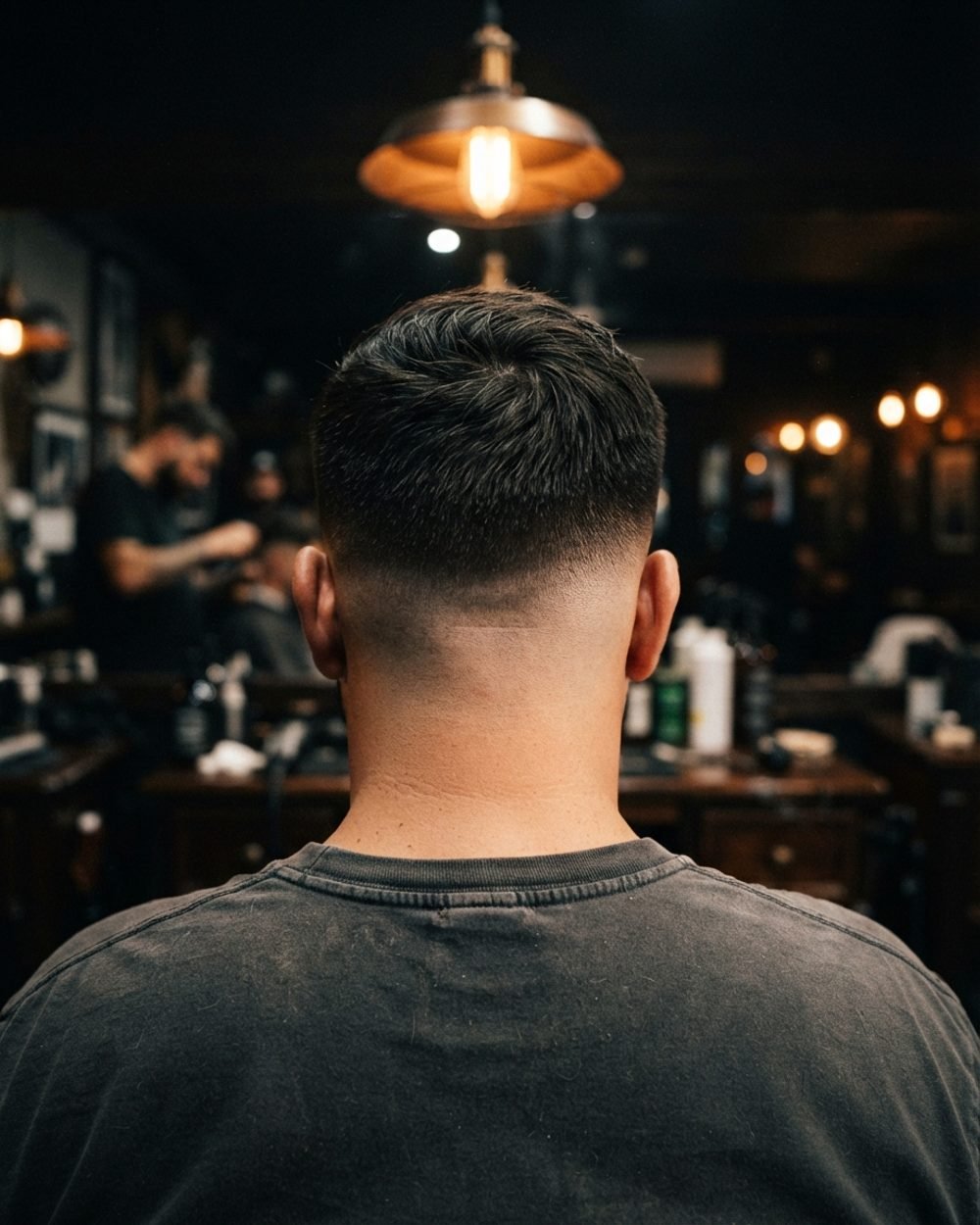 Crisp skin fade, back view