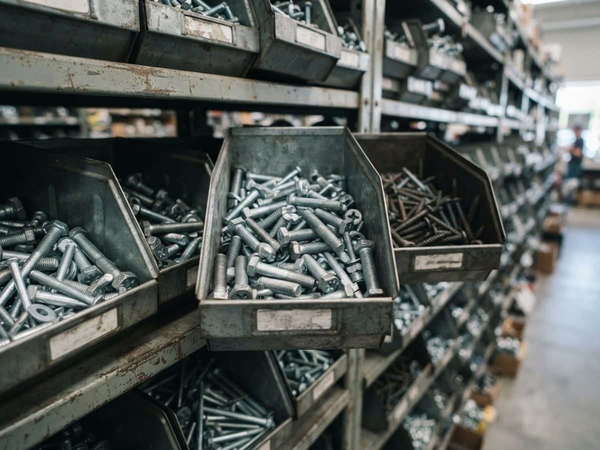 Organized hardware bins