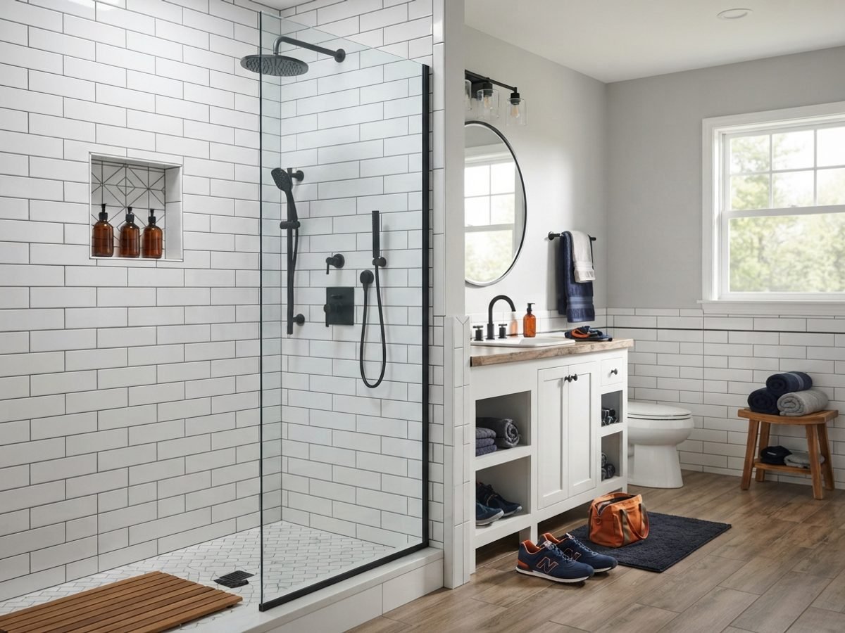 Renovated modern bathroom