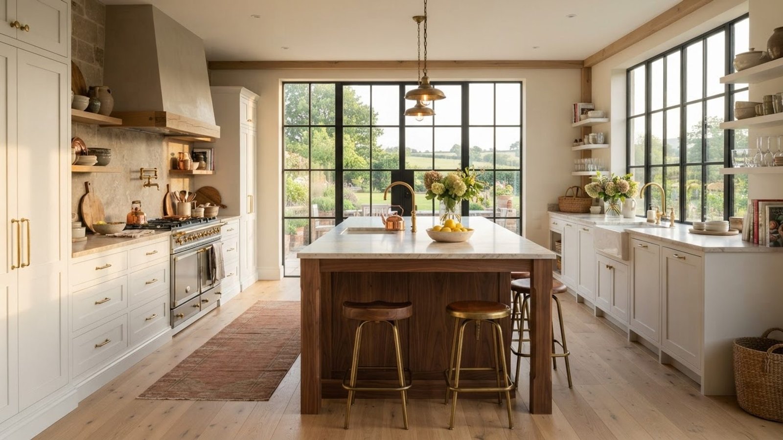 Renovated farmhouse kitchen